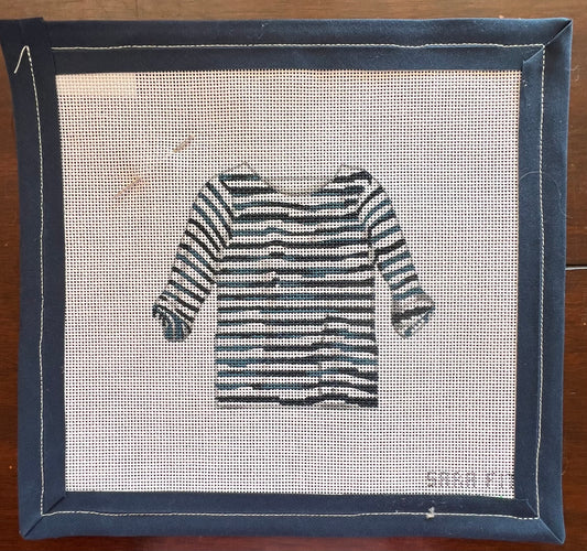 SF-31 Navy & White Striped Shirt - 18M