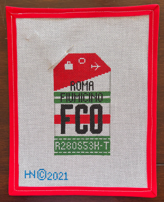 HN-FCO Roma Travel Tag Canvas - 18M